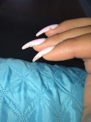 I've NEVER experienced shellac peeling like this. It was due to it being painted on my skin and lifting. What a waste of time and money!!'