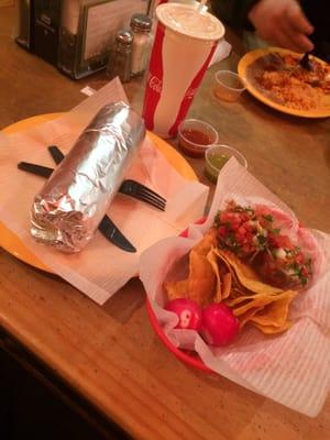 Al pastor burrito & horchata