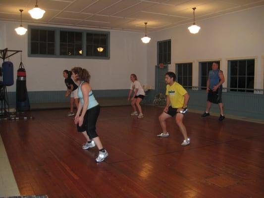 Fit club participants working out!