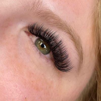 Beautiful full set of lashes by our talented lash artist Cambria!