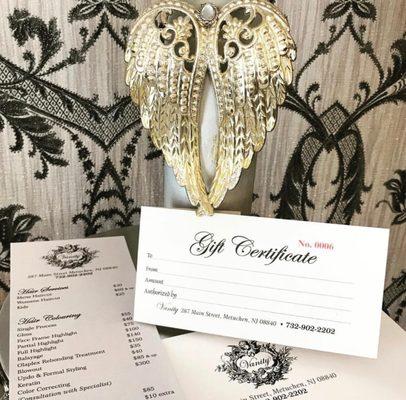 We offer Gift Certificates