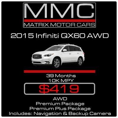 #infiniti #qx60 #awd #premium #premiumplus #navigation #camera #matrixmotorcars #matrixmotors #matrix 877-330-