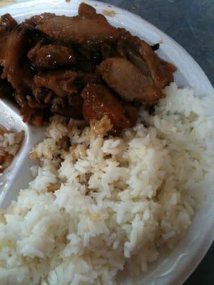 Bourbon chicken w/steamed rice