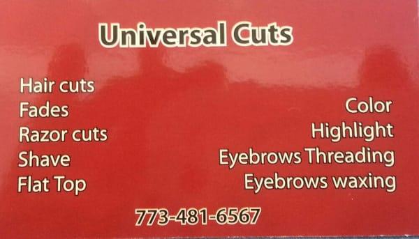 Universal Cuts Business Card