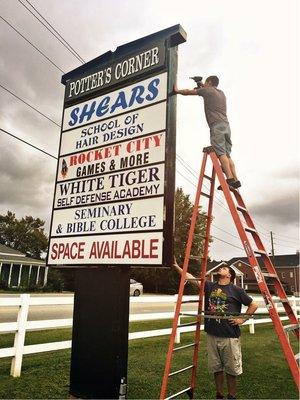 Our Brand New Road Sign!