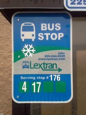 Lextran Bus Stop 176