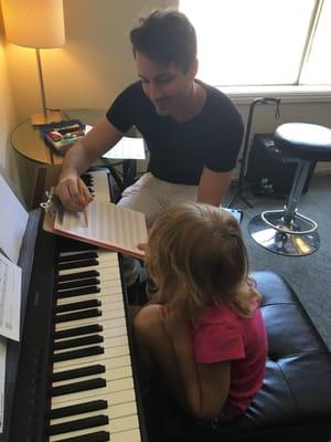 Joseph with my 5 year old daughter. He's super patient, positive, and kind.