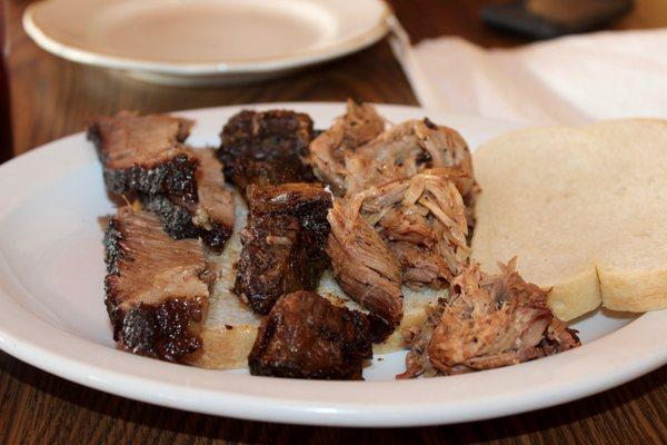 Brisket, burnt ends and pulled pork - all very good. (But the pulled pork is the best!)