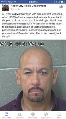 Not someone I would trust fixing my car. Yes this is the owner. He's shady and a liar