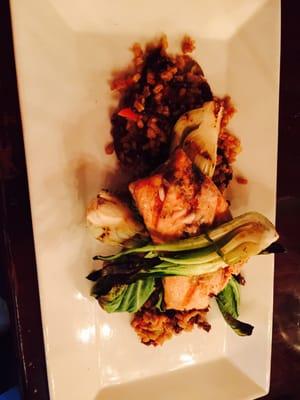 The Salmon with Wild Rice. Simple, delicious & spicy!