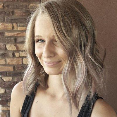 Soft pink balayage by Candice