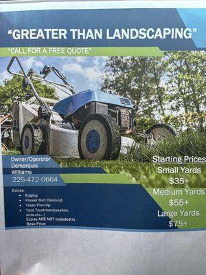 Greater Than Landscaping