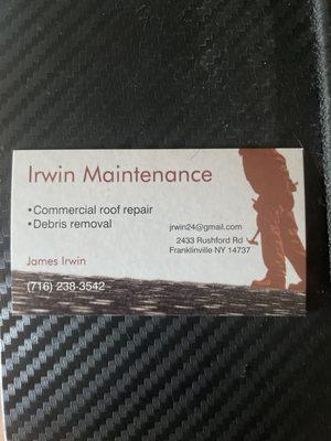 Irwin Maintenance