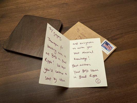 Thank you note