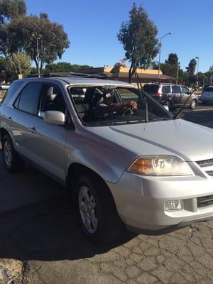 Acura Mdx windshield replaced in Gilroy Ca