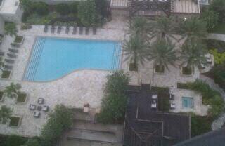 View of the pool on 14th floor from the 26th !