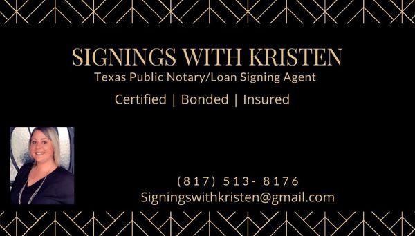Signings With Kristen