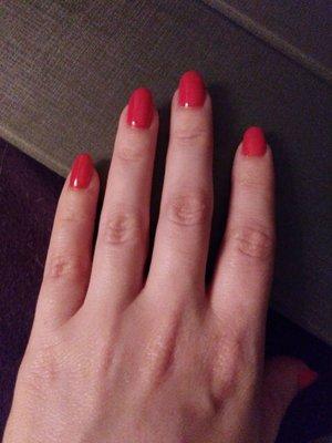 Great job! Really loved my mani pedi today so relaxing