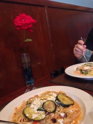 Fresh Real Rose at dinner