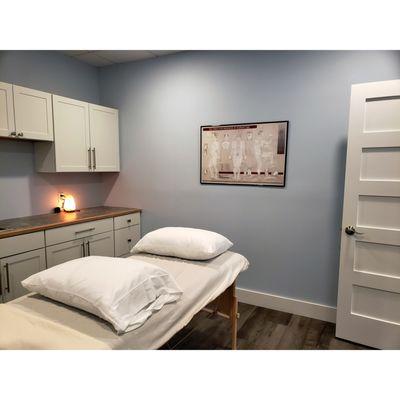 One of two of our cozy treatment rooms