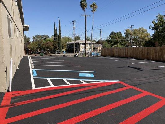 Freshly pave sparking lots to make it easier for tenants