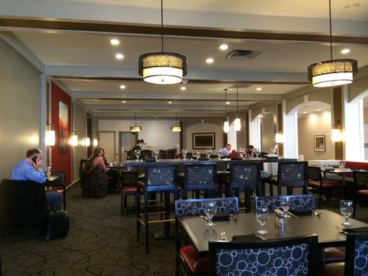 The dining room.