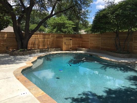 Vincent and team did an superb job on our fence in far north Dallas, I would highly recommend his team for all your outdoor needs.
