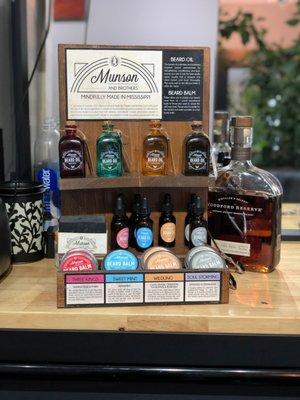 I always support my local business. Check out my Beard Products from Munson Brothers, who are from Mississippi.