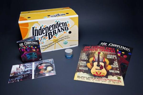 Examples of past print and identity design work.