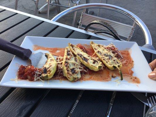 Stuffed banana peppers