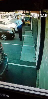 He did not attempt to make contact at the patio door either.