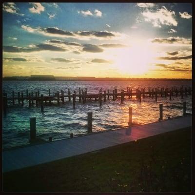 View from the ground floor balconies.
