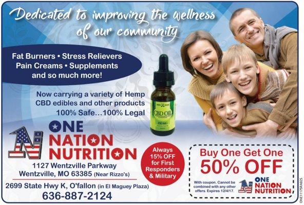 CBD Oils, Vapes, Edibles and Pain Creams