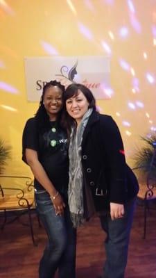 Me and My BFF at my Grand Opening 2-1-14... front entrance.