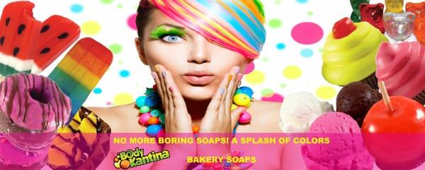 Body Kantina, donut soaps, candy apple soap, cupcake soap, gummy bear soap, popsicle soap, ice cream soap, pie soap, desert soap