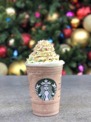 Christmas tree frapp.