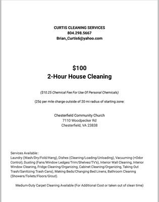Curtis Cleaning Service