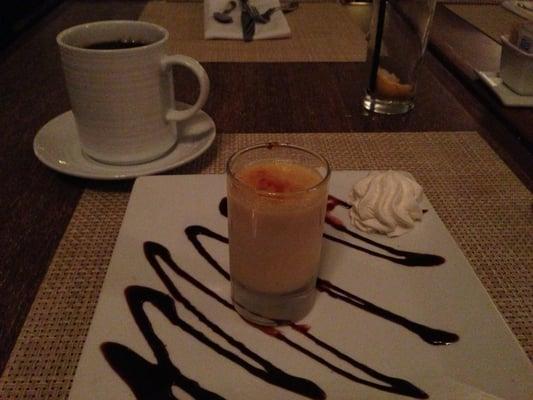 Creme brulee. Not bad and a good portion.