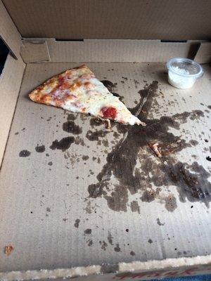 5 minutes later we have one piece of pizza left. It's that good. Papa Joey's is the best tasting pizza in Corpus and we have tried a lot!