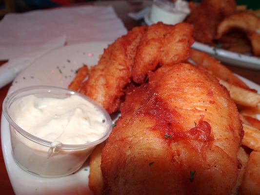 Close-up of the Fish and Chips!