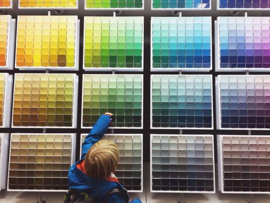 Checking out all those colors!