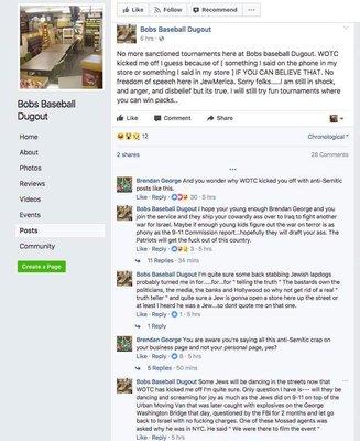 His post on Facebook.