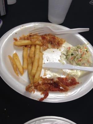 I already ate the fish.