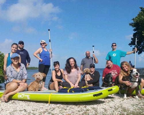 The staff of Miami Pet Concierge celebrating the holidays on the water in Biscayne National Park!