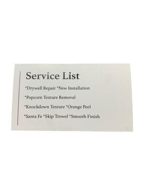 Service List
