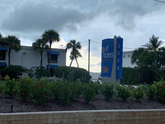 Entrance on one side of the street.