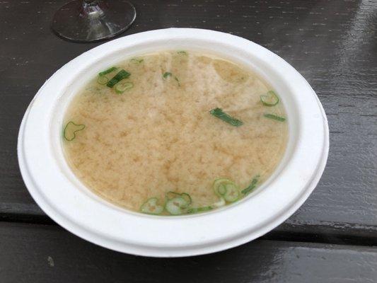 Miso soup at Sushinoma pop up at Roche Winery