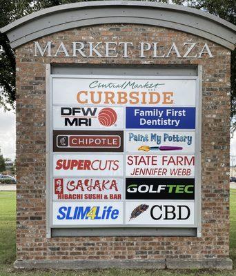 We are in Central Market Plaza in little cul-de-sac just south of Central Market