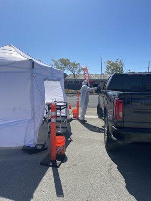 Drive thru COVID Testing