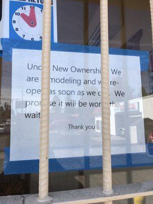 Closed temporarily as of 9/12/2017